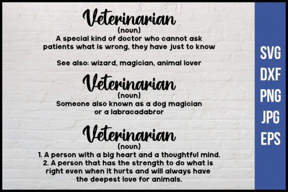 Funny Veterinarian Definitions: A Graphic Design Review for Crafts & Graphics