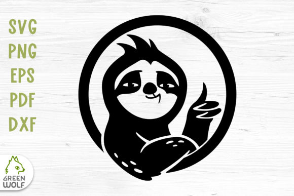 Lazy Sloth Svg File for Cricut Graphics and Crafts