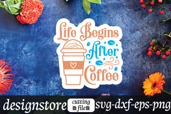 Life Begins After Coffee Stickers Graphics and Crafts Review