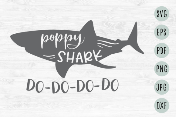 Poppy Shark Do-Do-Do-Do Svg Graphics for Crafts
